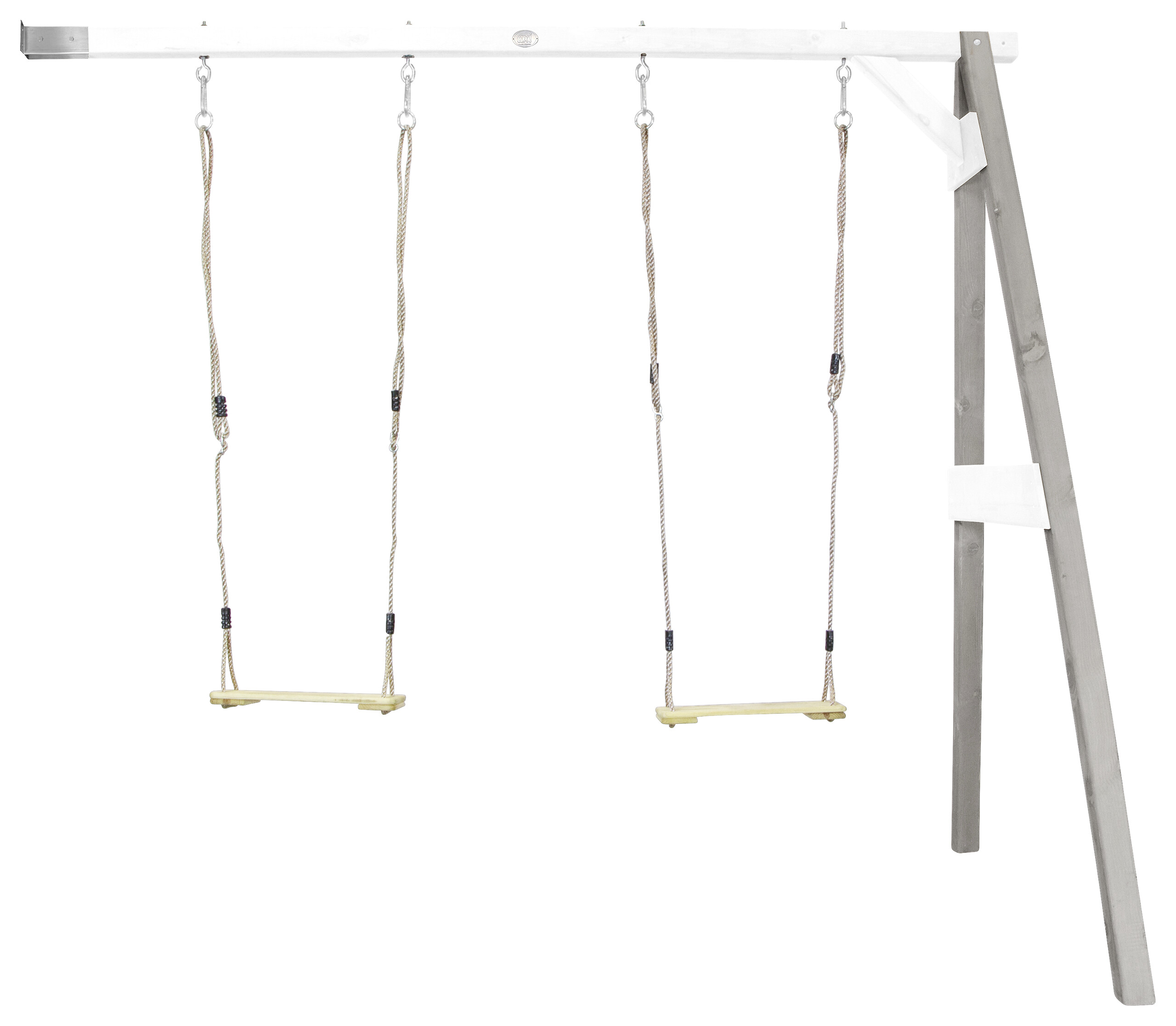 AXI Doppel-Anbauschaukel grau B/H/L: ca. 244x207x160 cm
