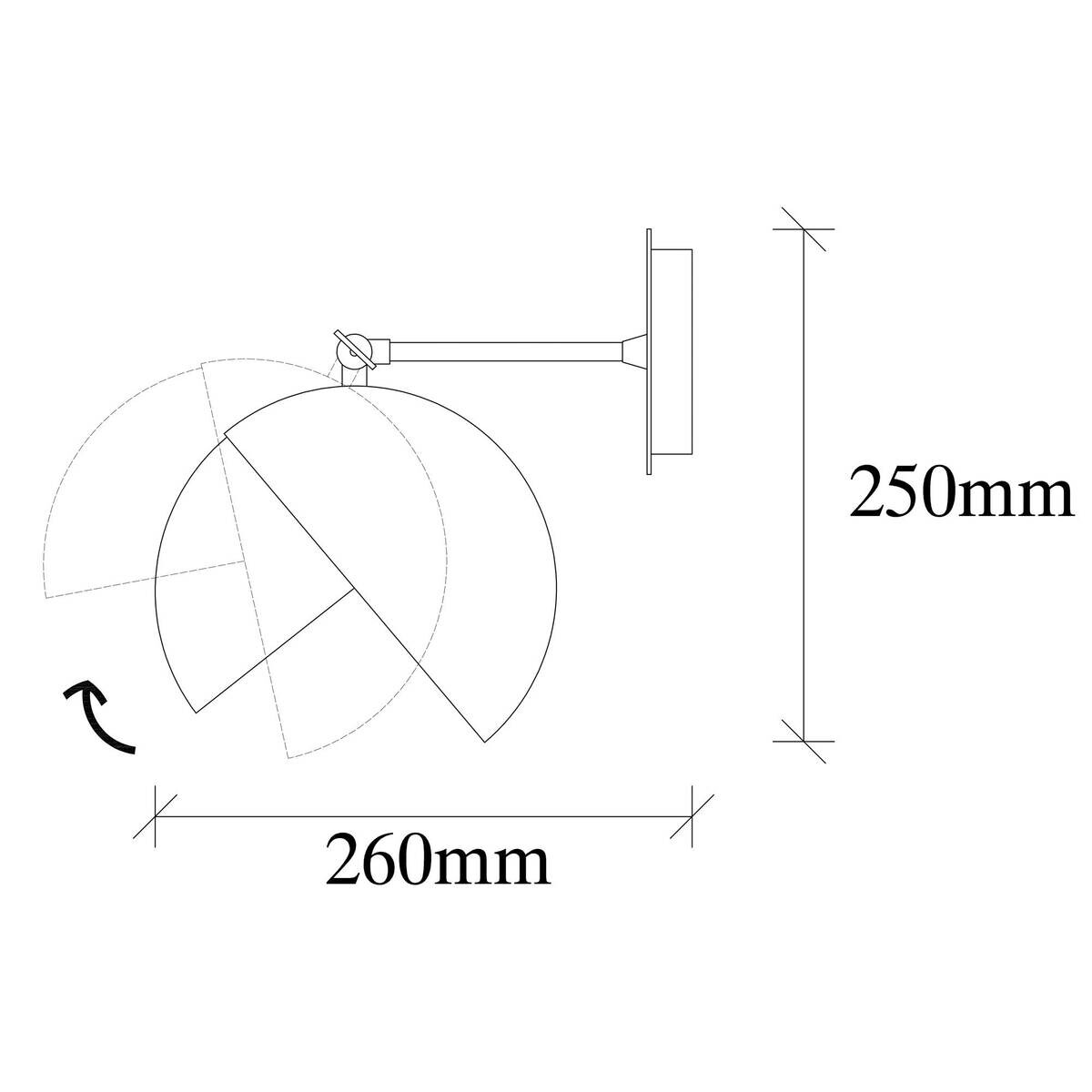 Opviq Wandleuchte Berceste schwarz gold Metall B/H/T/L: ca. 26x25x26x20 cm E27 1 Brennstellen