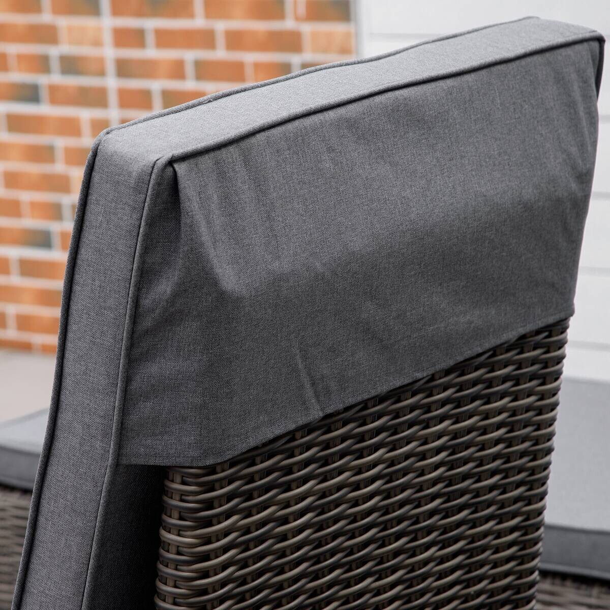 Outsunny Sonnenliege grau Aluminium B/H/L: ca. 60x195x91 cm