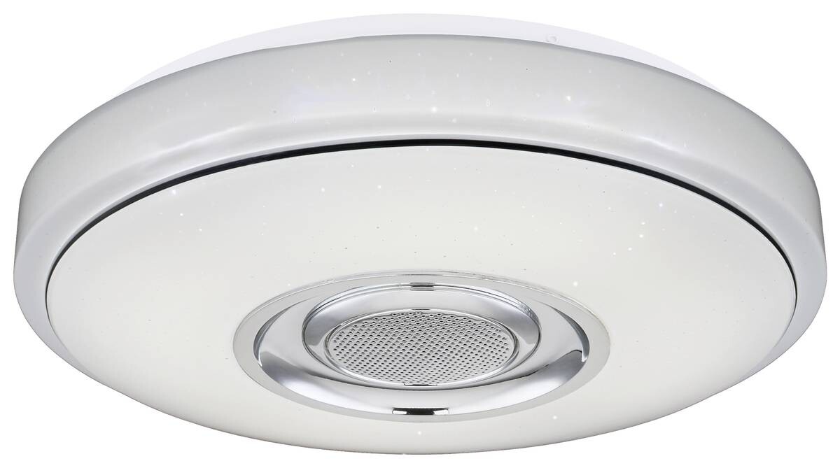 POCOline Deckenleuchte Sound weiß Chrom Kunststoff Metall H/D: ca. 8x34 cm