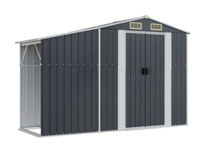 vidaXL Gerätehaus anthrazit B/H/T: ca. 277x179x93 cm