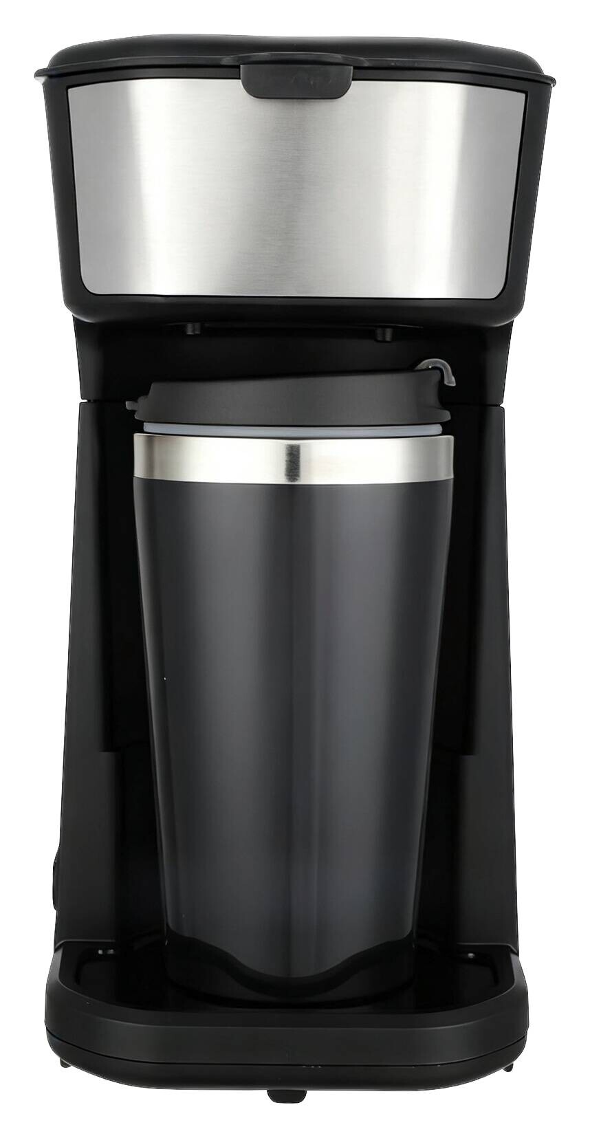 POCOline Kaffeeautomat schwarz Edelstahloptik Kunststoff B/H/L: ca. 13x26,1x18,1 cm