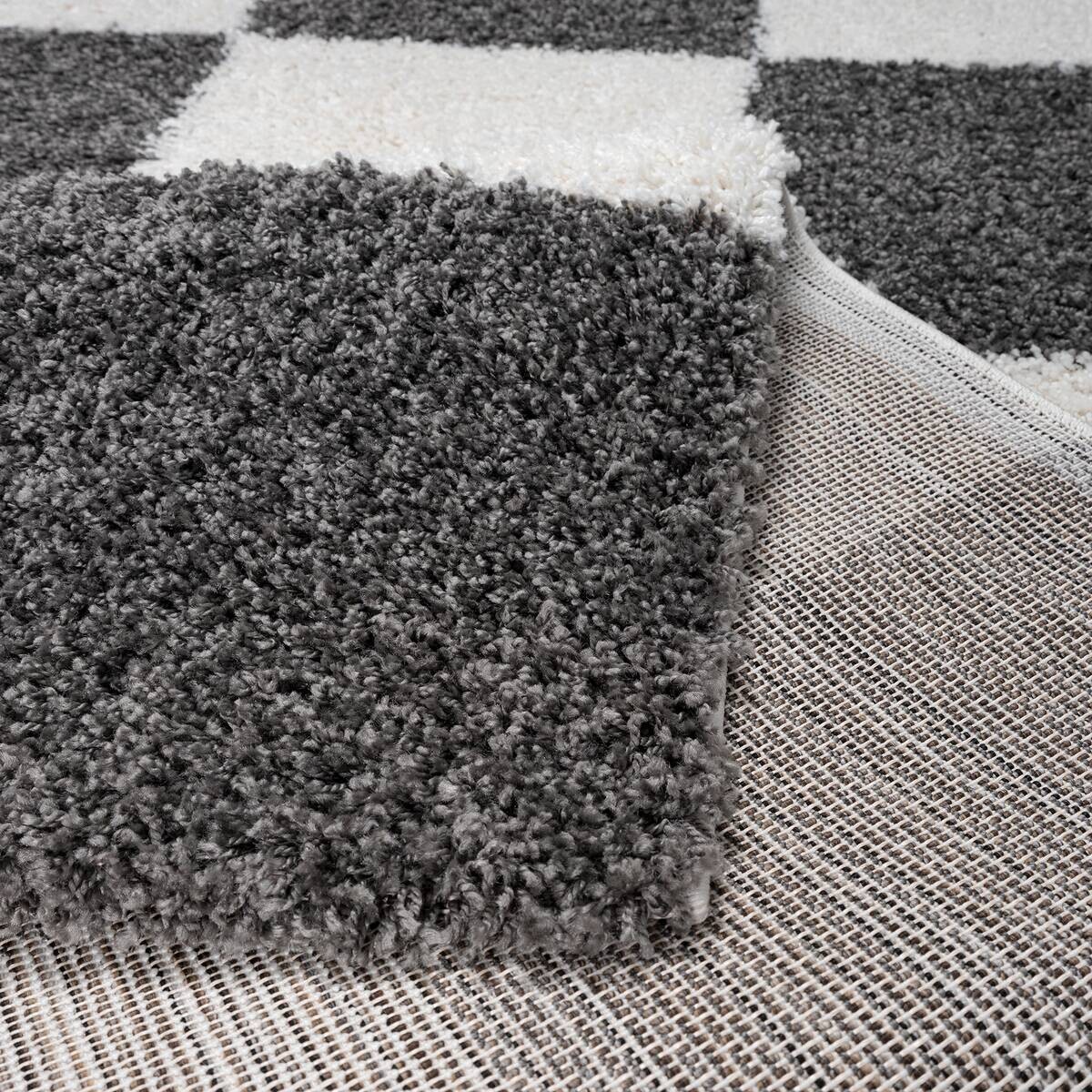 Sanat Hochflorteppich MILANO grau B/L: ca. 80x150 cm