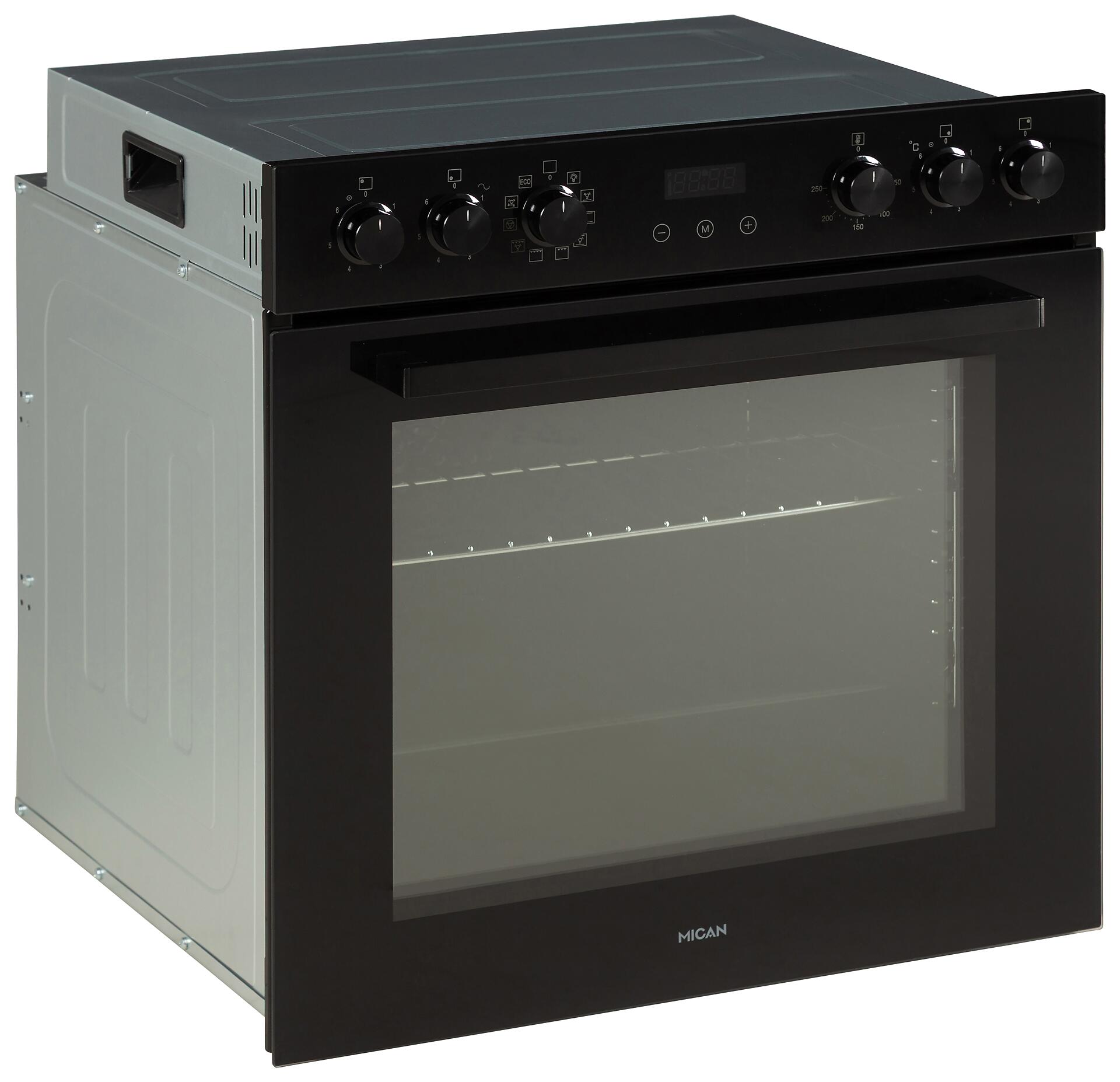 Mican Einbauherdset HSHDB73S schwarz B/H/T: ca. 59,5x59,5x57,5 cm