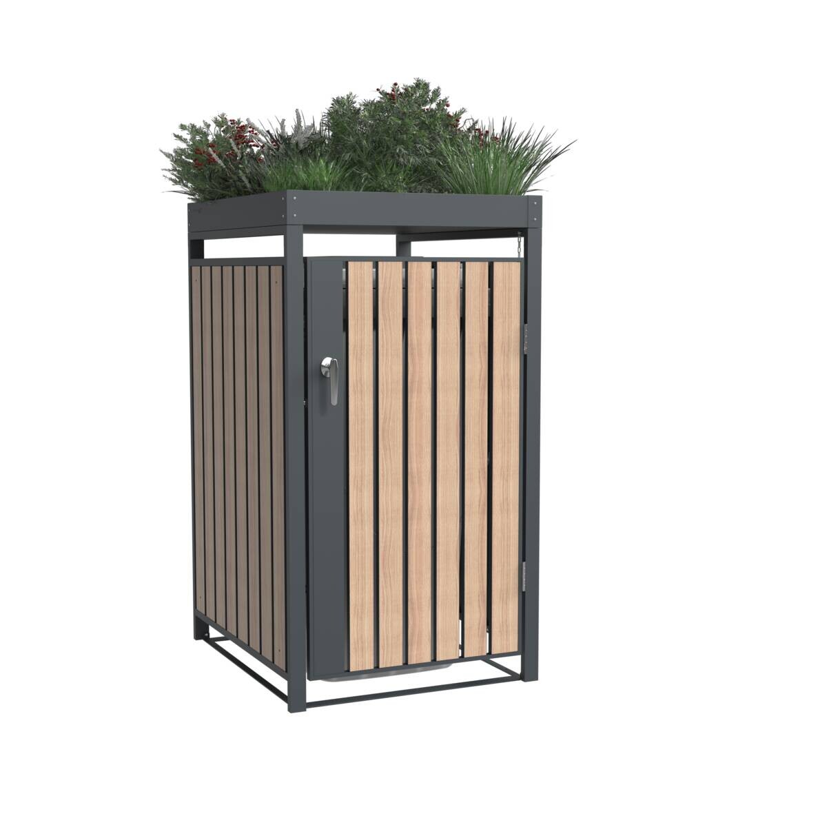 Westmann Mülltonnenbox Planta braun B/H/L: ca. 68x124x84 cm