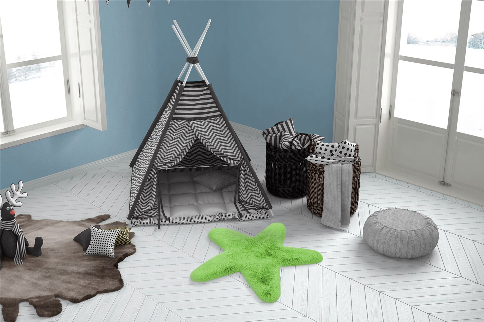 me gusta Hochflorteppich Lovely Kids 1025 grün B/H/L: ca. 60x3,6x63 cm me gusta Hochflorteppich Lovely Kids 1025 grün B/H/L: ca. 60x3,6x63 cm