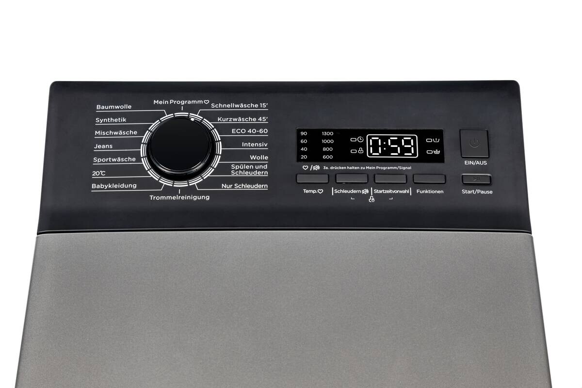 POCOline Waschmaschine-Toploader TLWV75ASI13 silber B/H/T: ca. 40x87,5x61 cm ca. 7,5 kg