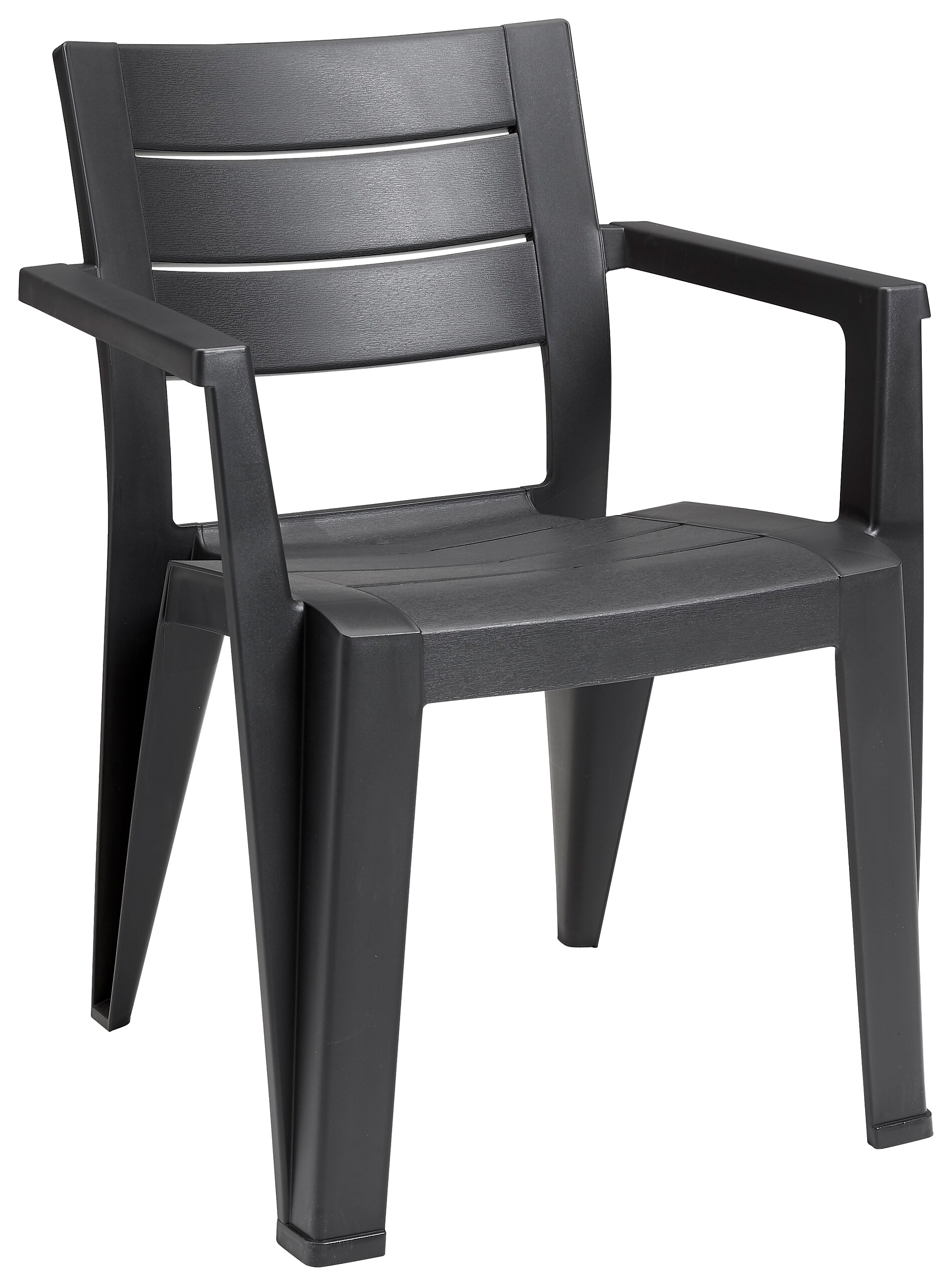 Keter Stapelstuhl Julie Graphit Kunststoff B/H/L: ca. 58x79x62 cm