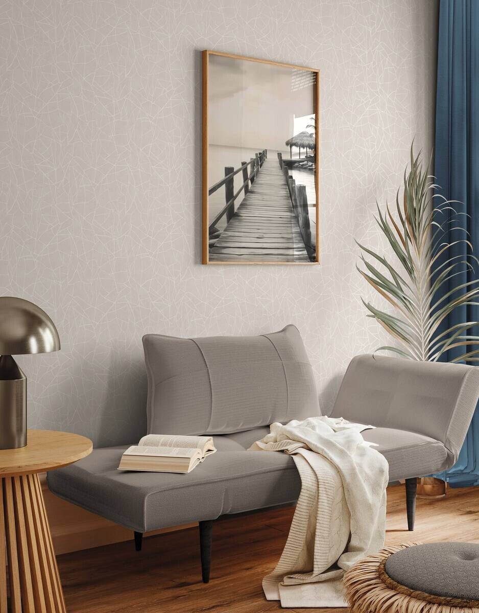 A.S.Creation Vliestapete weiß grau B/H/D: ca. 53x1005x9,7 cm