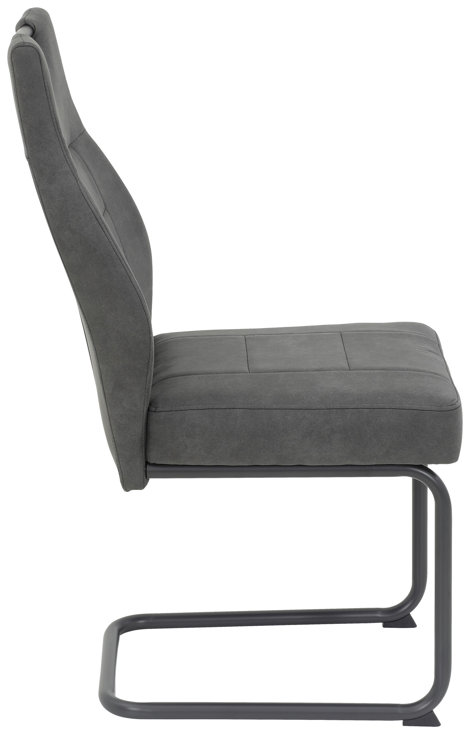 Schwingstuhl Linda II, 2er-Set anthrazit Metall Microfaser B/H/T: ca. 44x97x65 cm