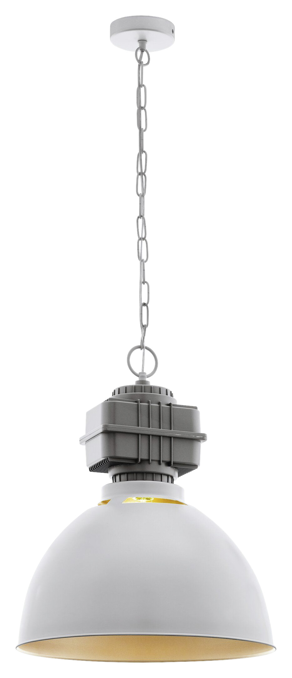 Eglo Pendelleuchte Rockingham grau roségold Stahl B/H/L: ca. 46x110x46 cm E27 1 Brennstellen