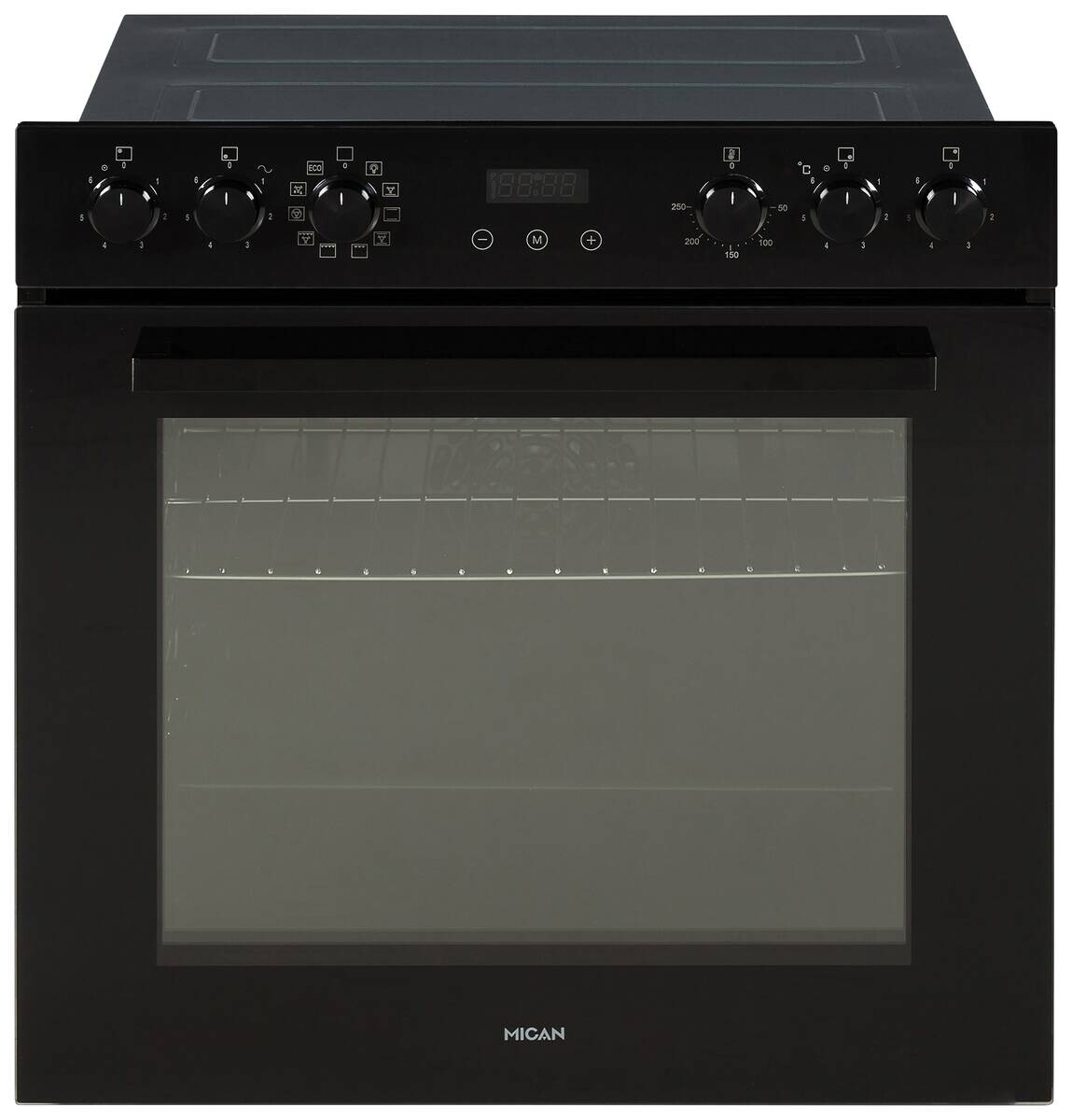 Mican Einbauherdset HSHDB73S schwarz B/H/T: ca. 59,5x59,5x57,5 cm