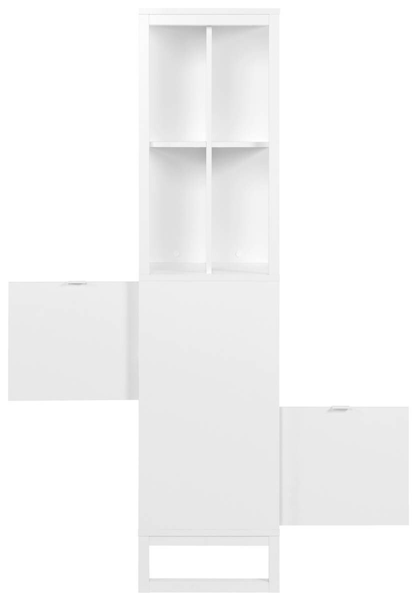 Regal Sumatra weiß Nachbildung B/H/T: ca. 83,5x165x40 cm