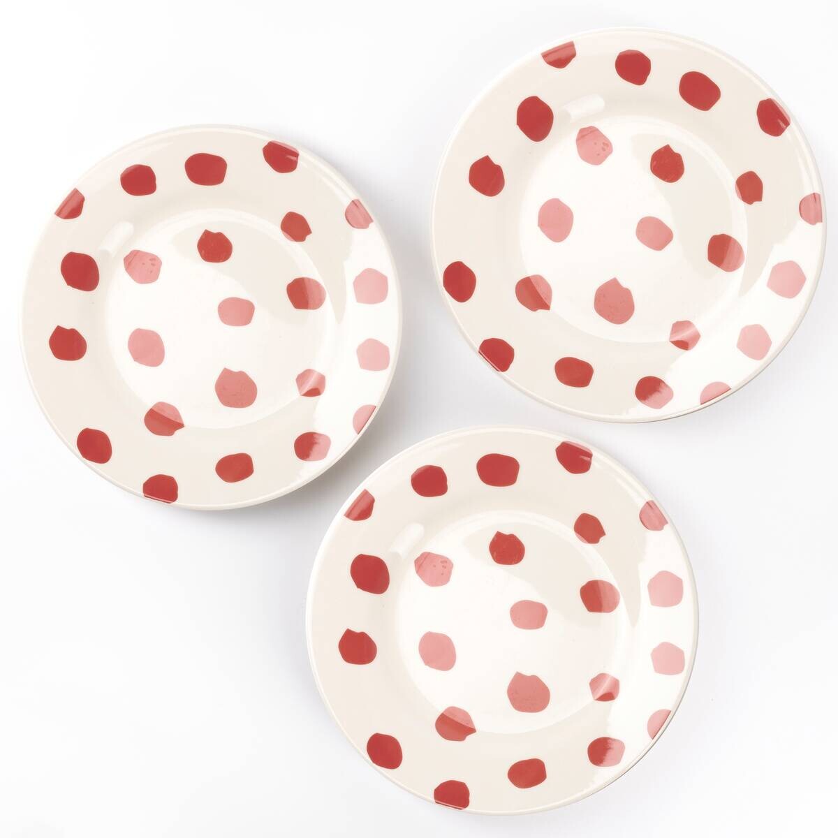 CASA SAMANTHA Teller SABOR rot Steinzeug 3 tlg.