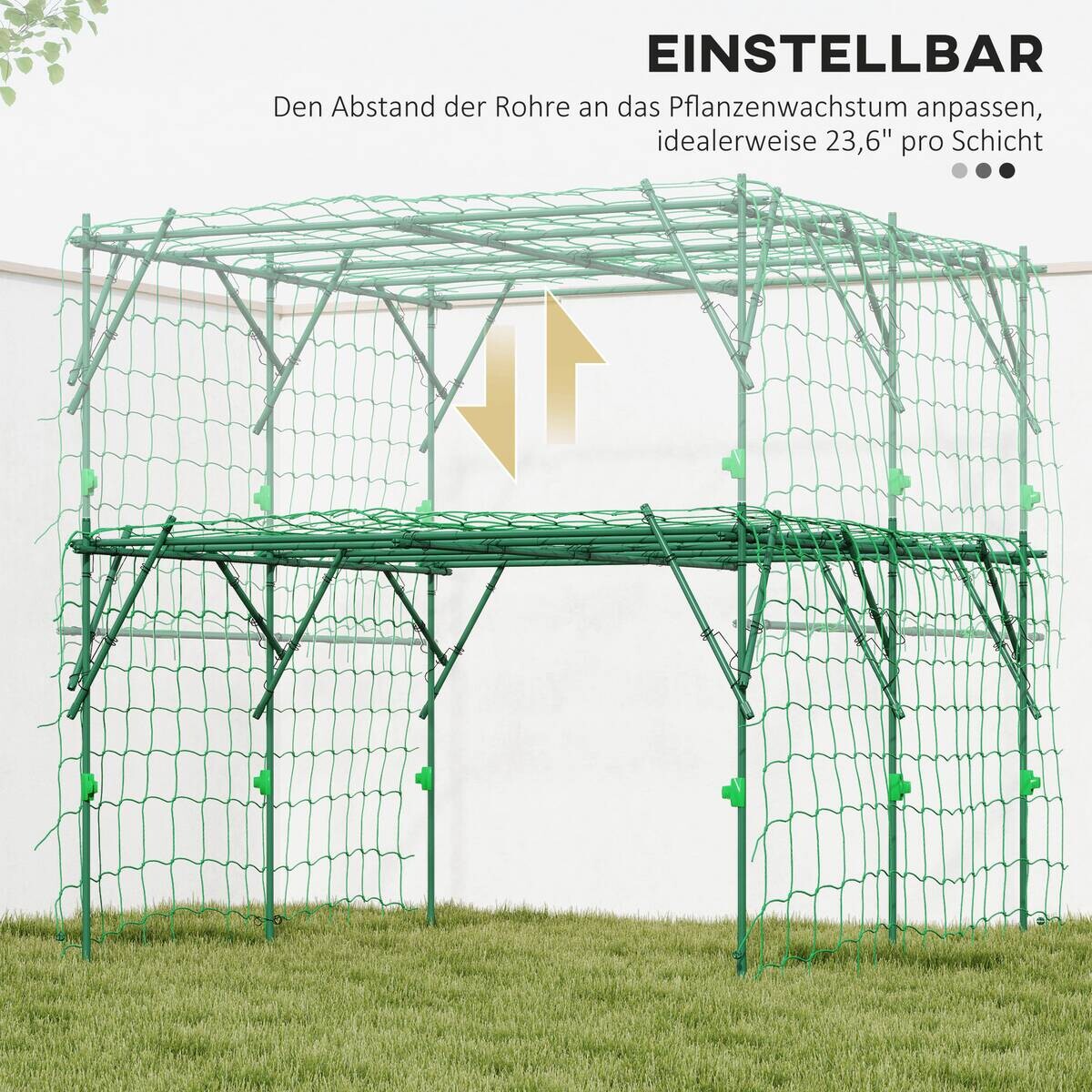 Outsunny Rankgitter grün B/H/L: ca. 223x223x223 cm