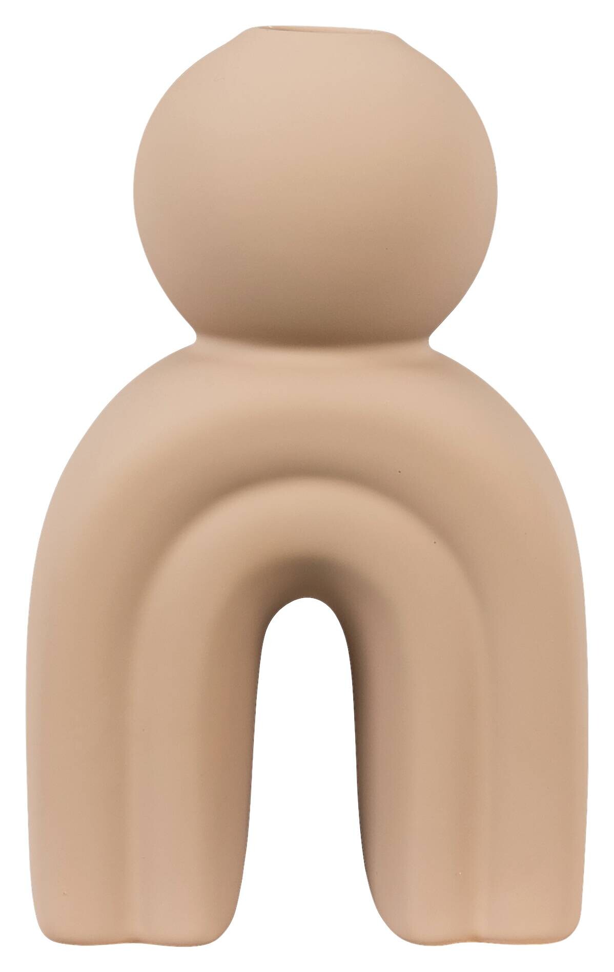 Kerzenhalter Candle braun Steinzeug B/H/L: ca. 6,5x17x10,5 cm