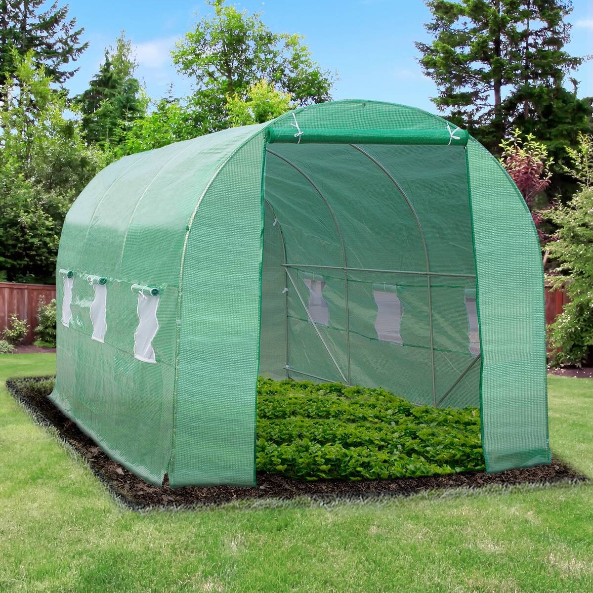 Outsunny Foliengewächshaus B/H/L: ca. 200x200x450 cm