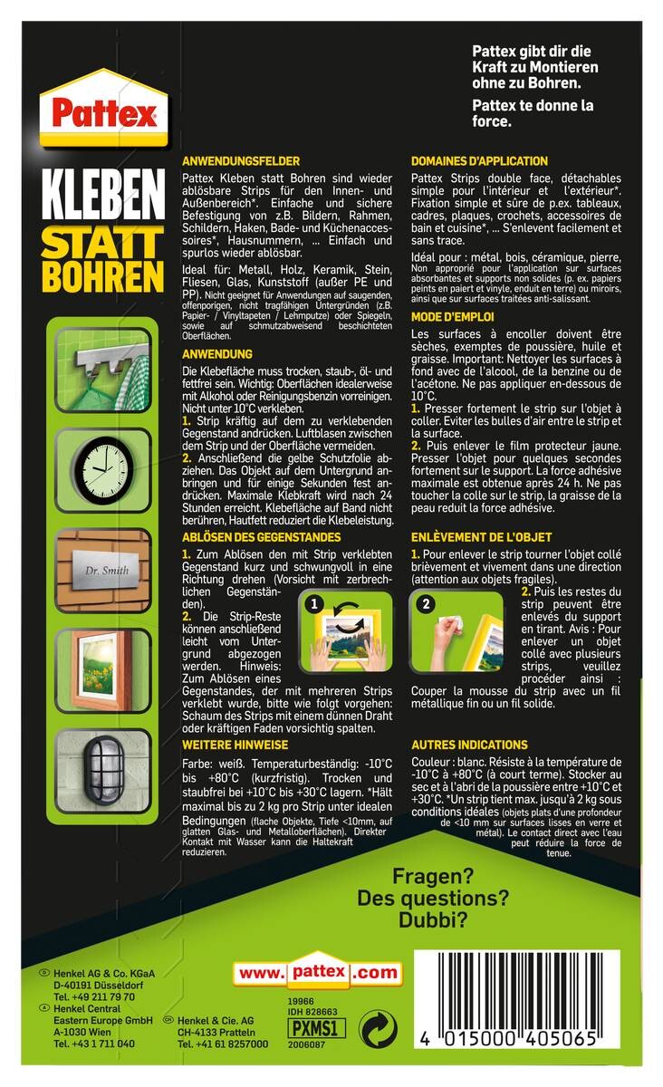 Pattex Klebestrip Kleben statt Bohren 10 tlg.