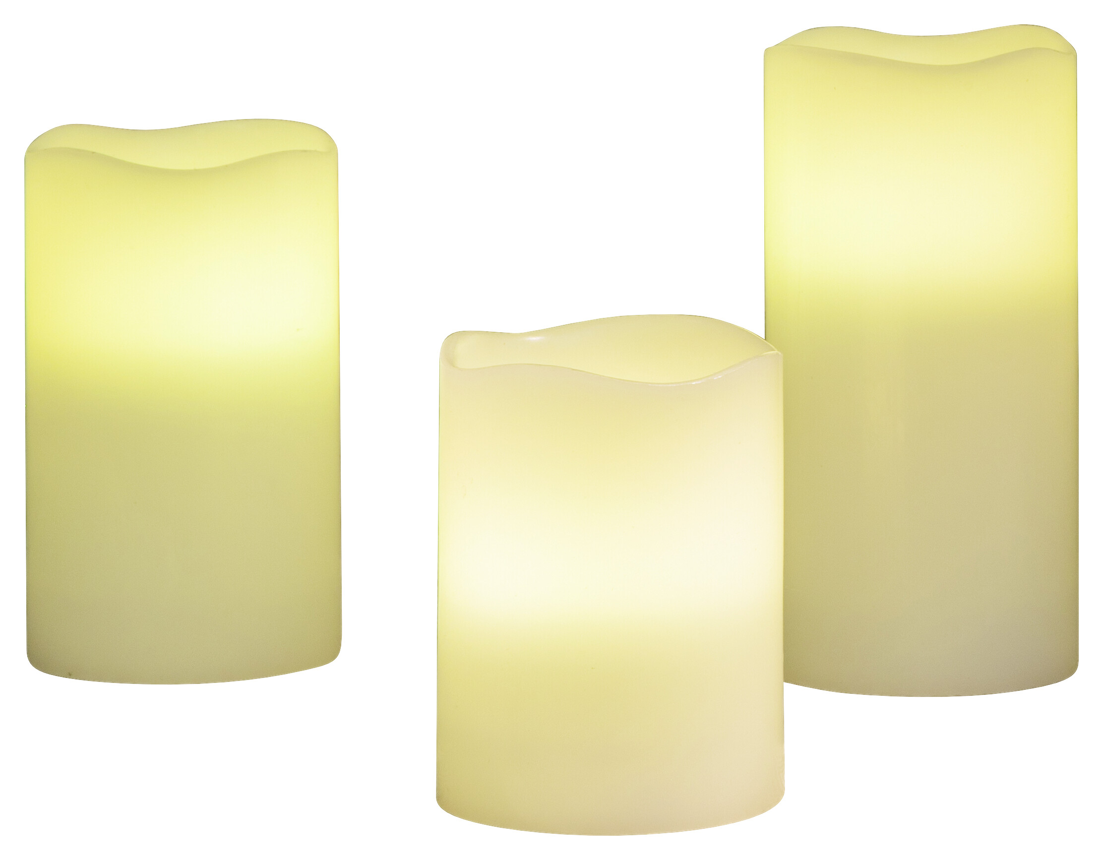 LED-Kerzen 3er Set weiß
