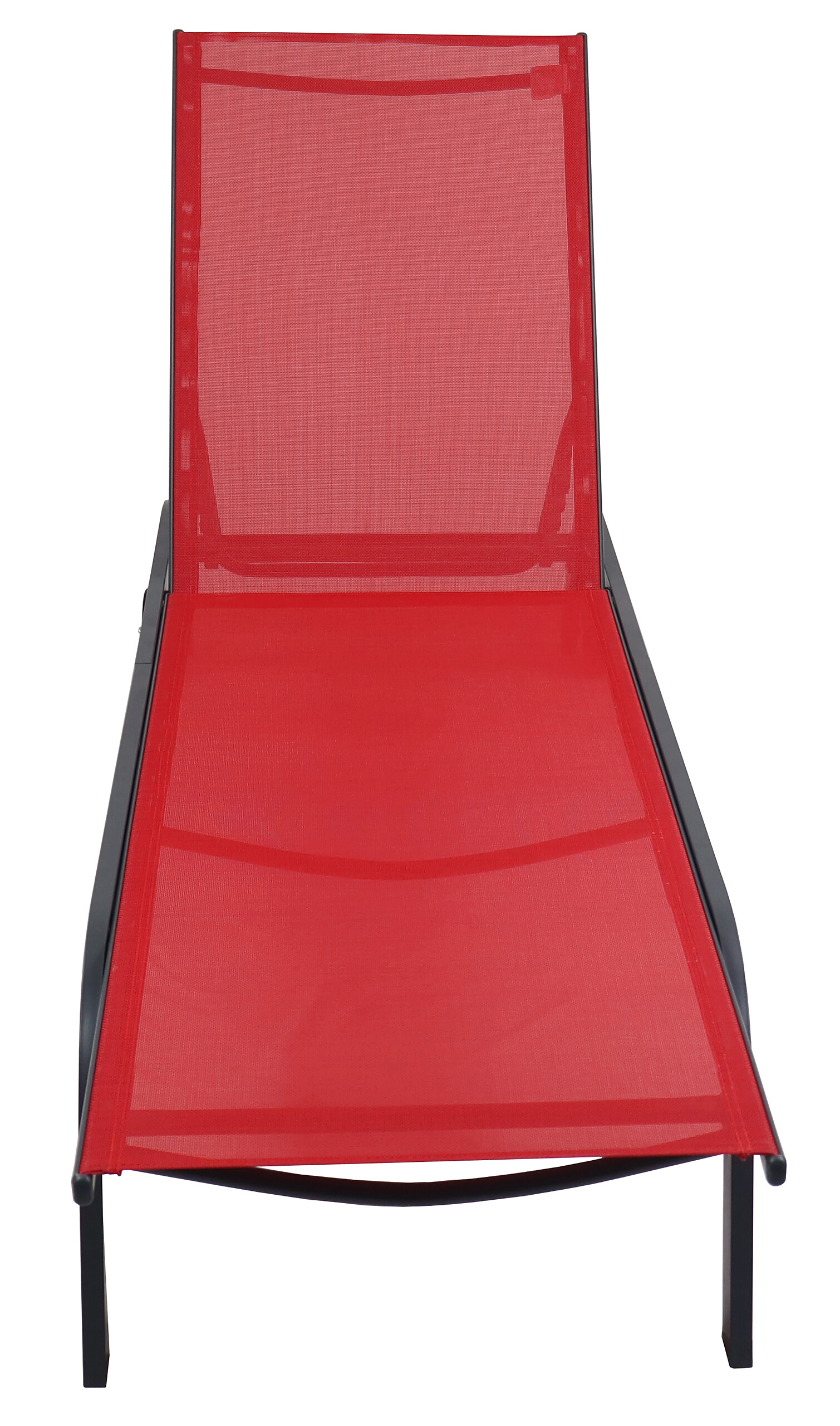 VCM Sonnenliege Sonlas rot Textilene B/H/L: ca. 58x32x192 cm