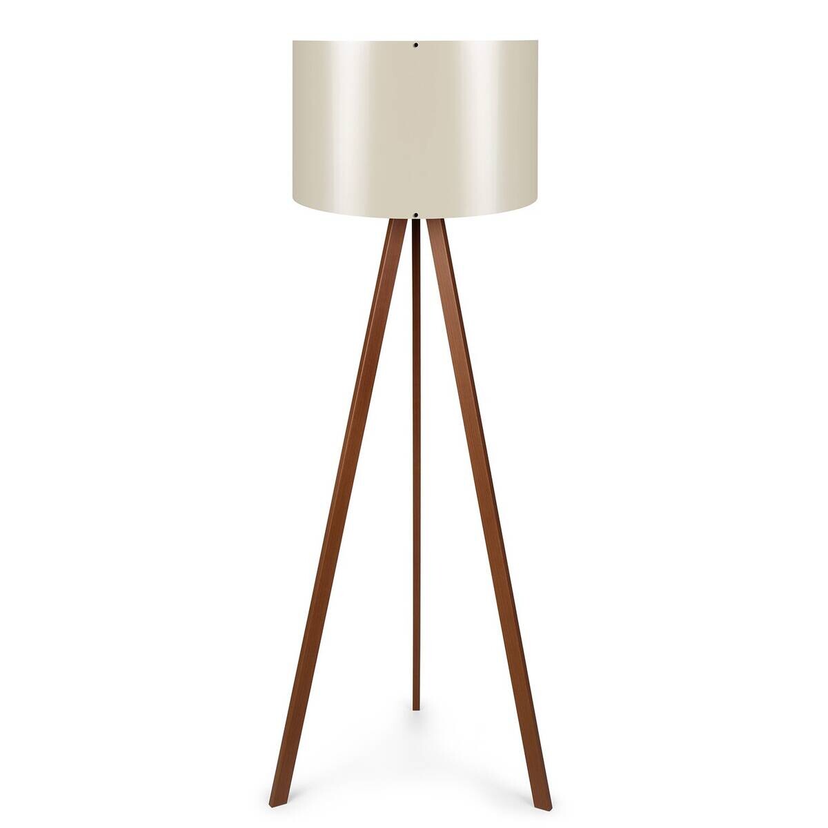 Opviq Stehleuchte braun PVC MDF B/H/T/L/D: ca. 38x140x38x38x38 cm E27 1 Brennstellen