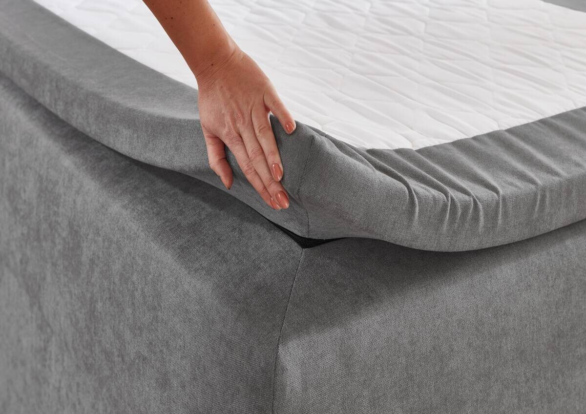 Boxspringbett Jeff silber B/H/T: ca. 100x57x211 cm