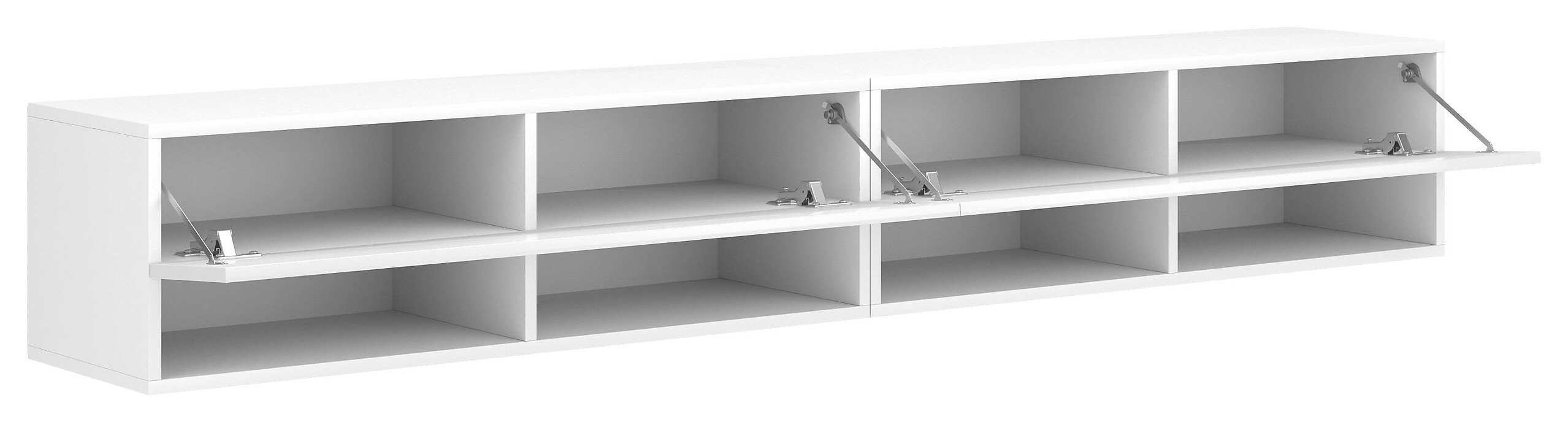 TV-Board Derby weiß matt weiß Hochglanz B/H/T: ca. 280x30x31 cm