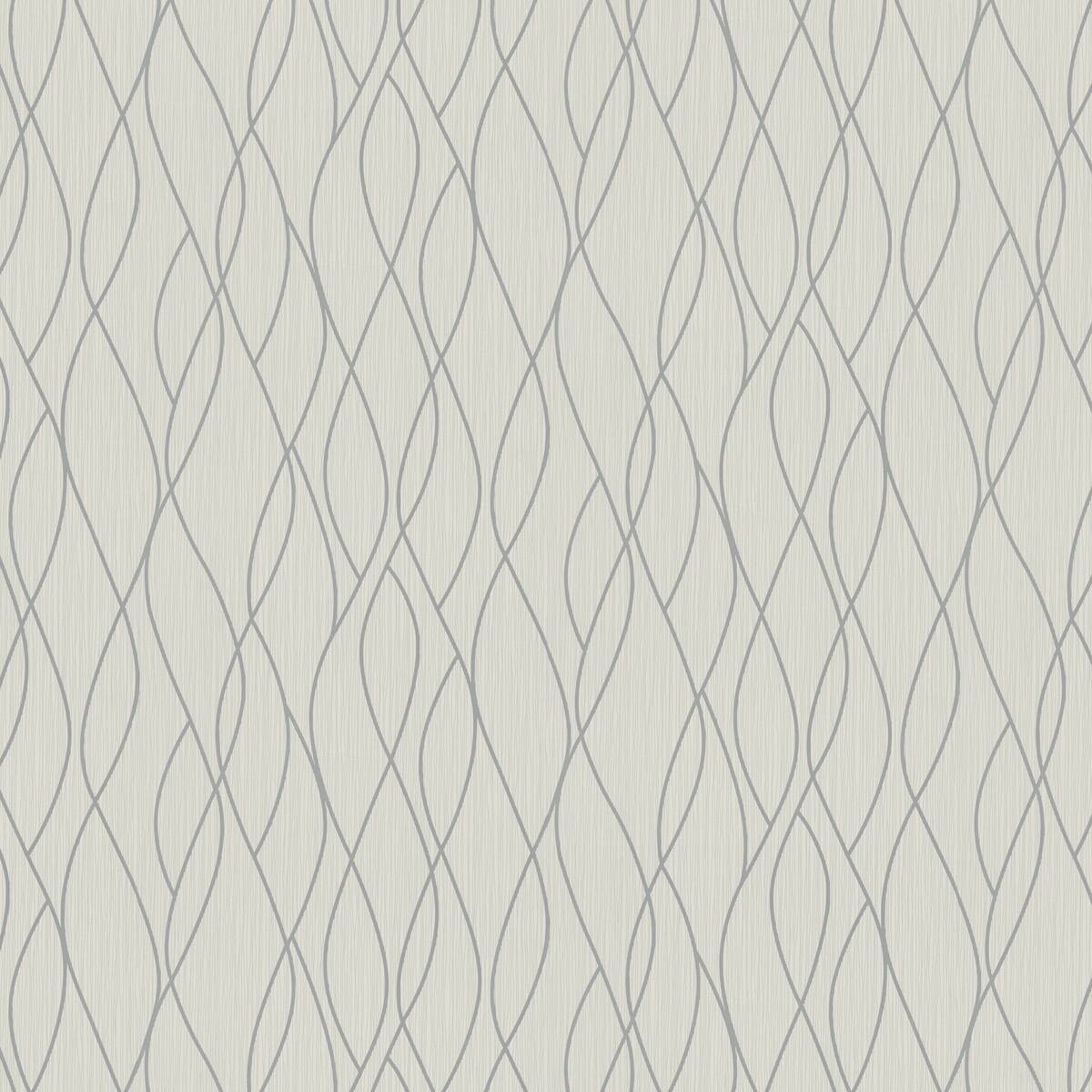 Vinyltapete Grafik Silbergrau B/L: ca. 53x1005 cm