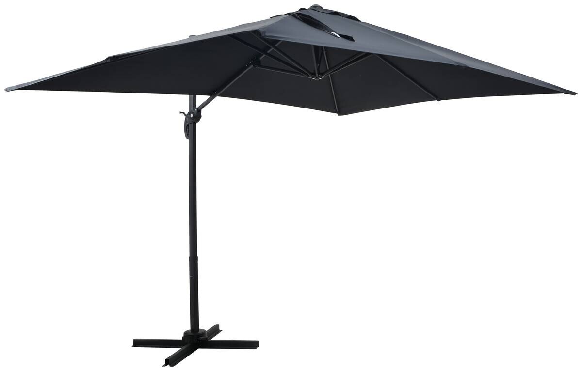 POCOline Sonnenschirm schwarz Stahl B/H/L: ca. 240x245x300 cm