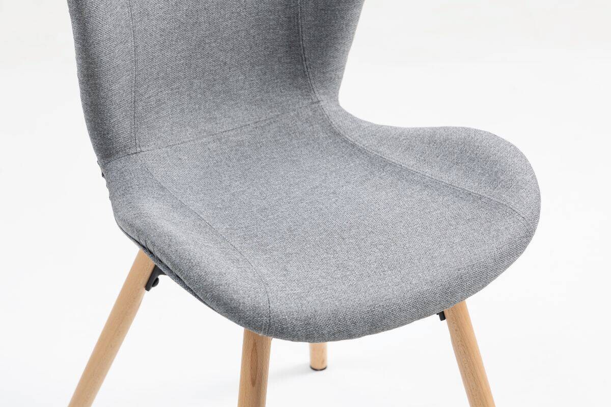 Stuhl Florenz hellgrau Microfaser B/H/T: ca. 47x80x52 cm