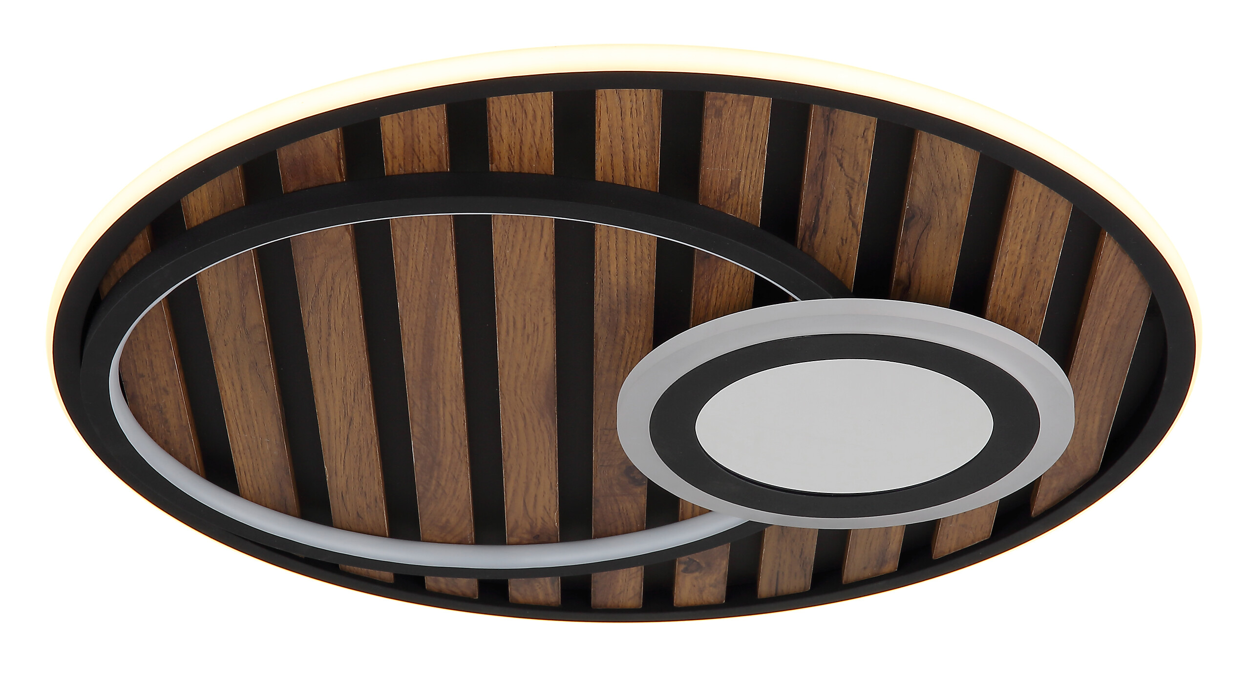 GLOBO Deckenleuchte mattschwarz Opal Metall MDF H/D: ca. 8x50 cm 1 Brennstellen