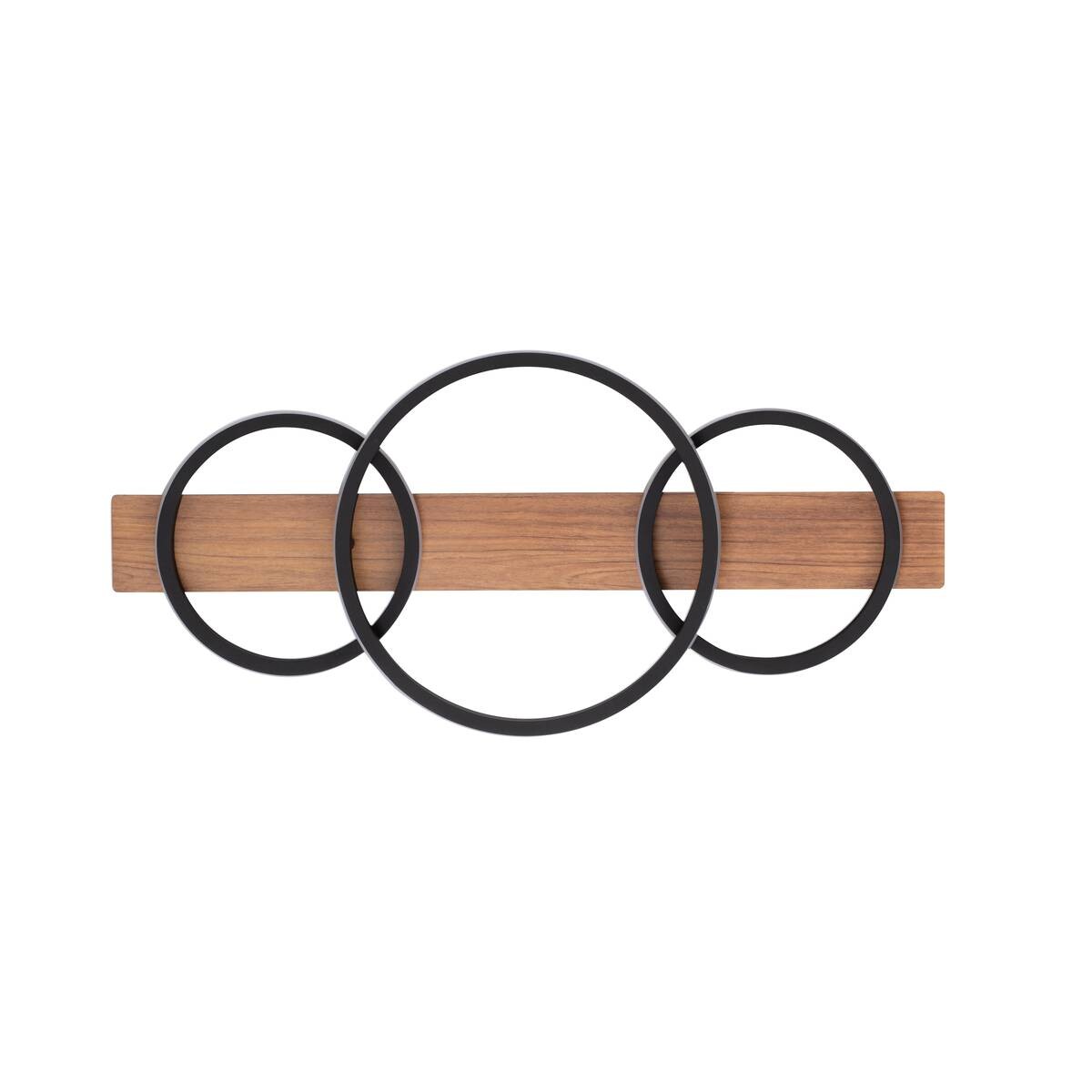 Just Light LED-Deckenleuchte TROOPER 15616-78 natur weiß schwarz Metall Kunststoff B/H/T: ca. 30x8x68 cm 1 Brennstellen