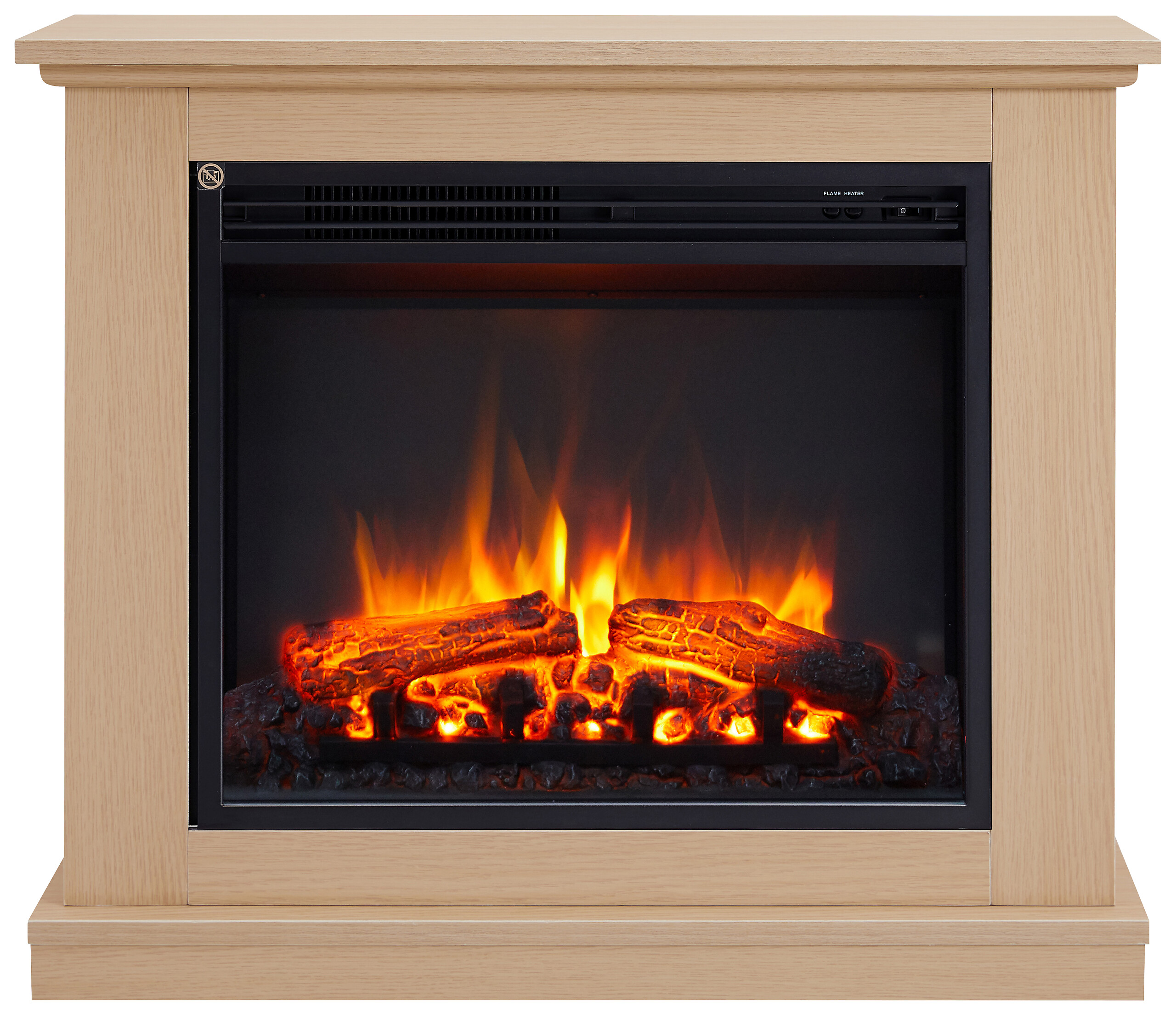 Balderia Elektrischer Kamin Phanos hellbraun MDF B/H/T: ca. 82,4x69,3x27,9 cm ca. 2000 W