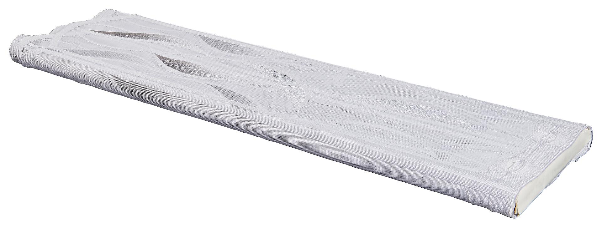 Scheibengardinen-Meterware grau H: ca. 60 cm