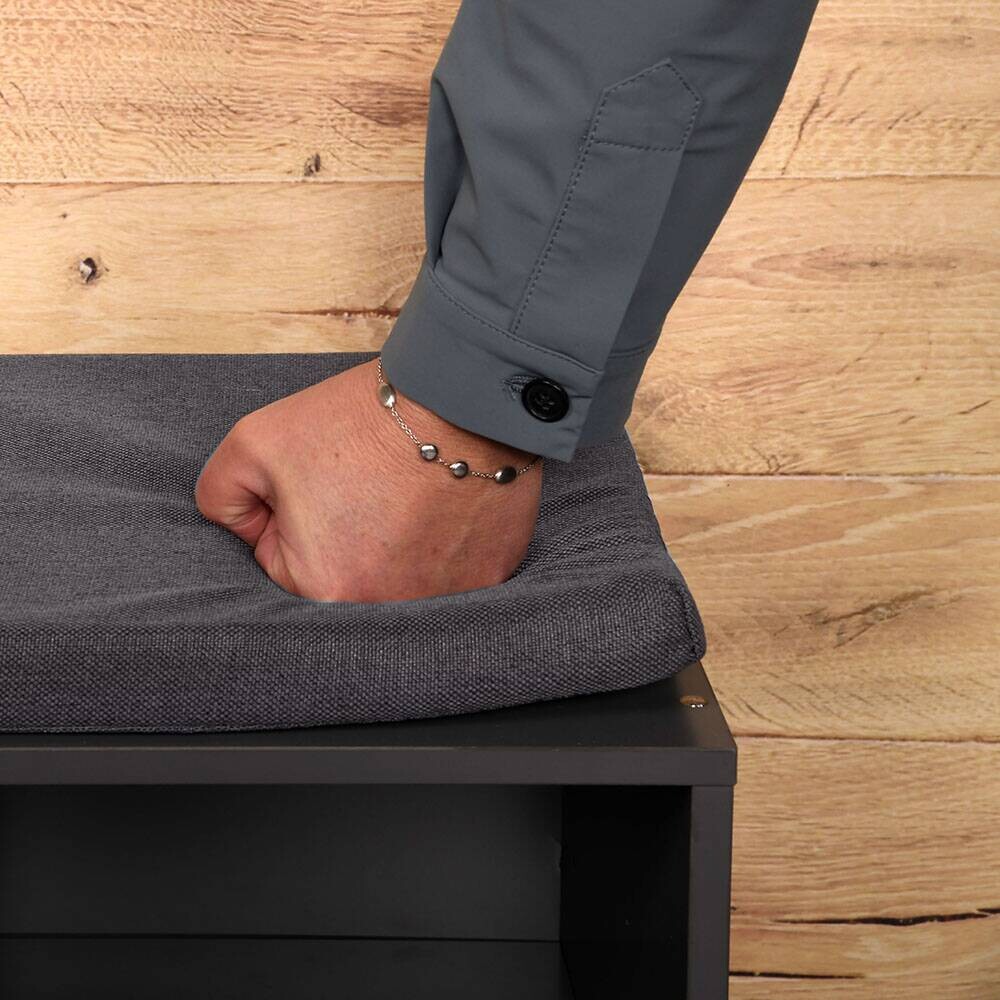 Kesper Schuhregal grau Spanplatte B/H/T: ca. 103,5x48x29,5 cm