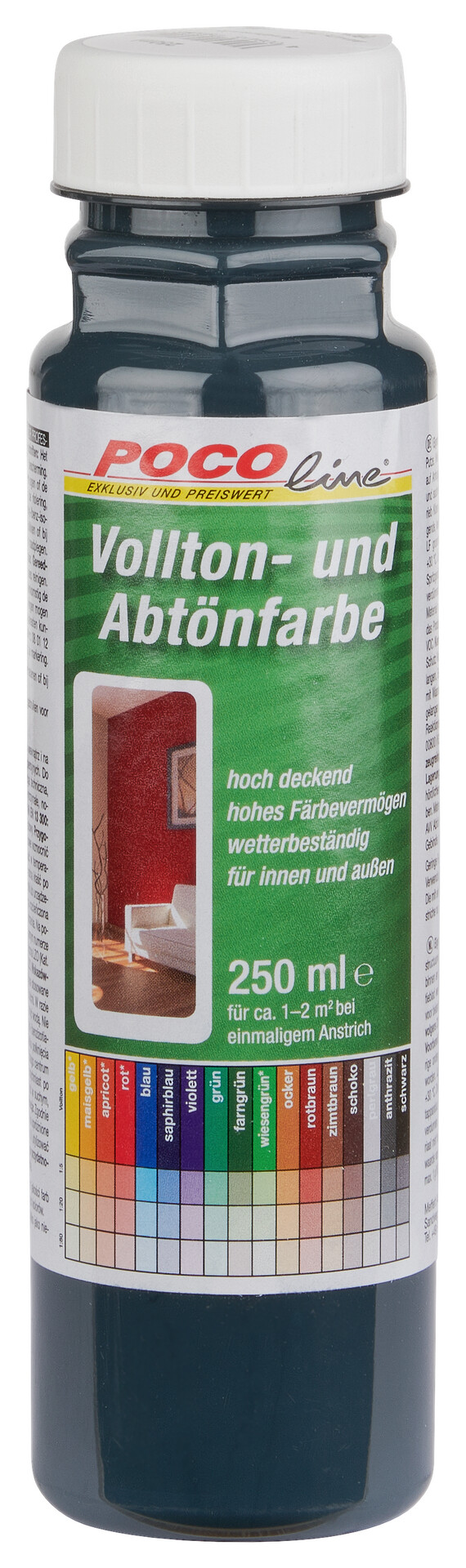 POCOline Vollton- und Abtönfarbe anthrazit ca. 0,25 l
