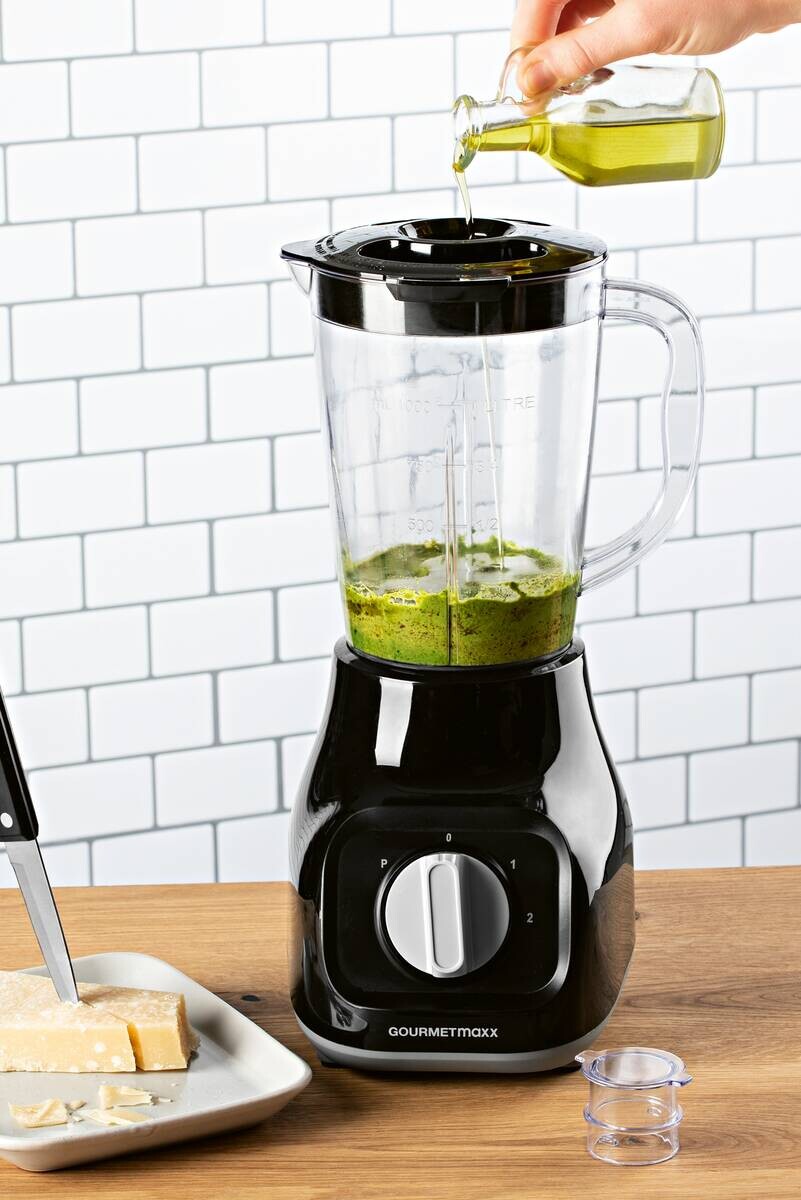 GOURMETmaxx Standmixer schwarz Edelstahl B/H/L: ca. 17,5x37,5x21 cm