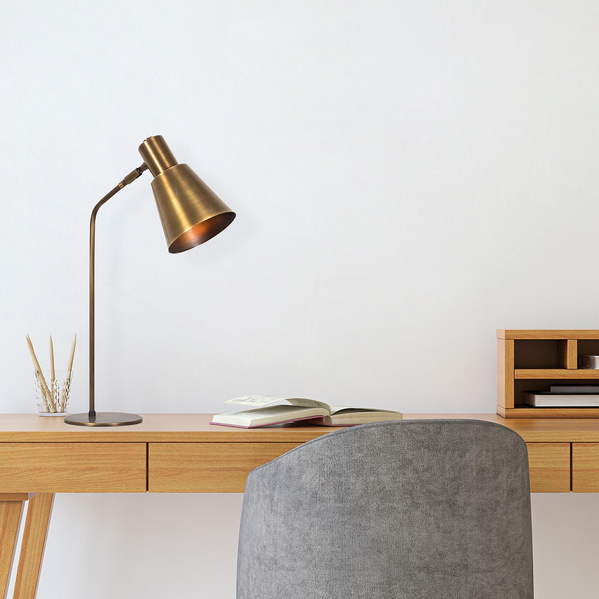 Opviq Tischleuchte Metall B/H/L: ca. 28x70x14 cm E27 1 Brennstellen