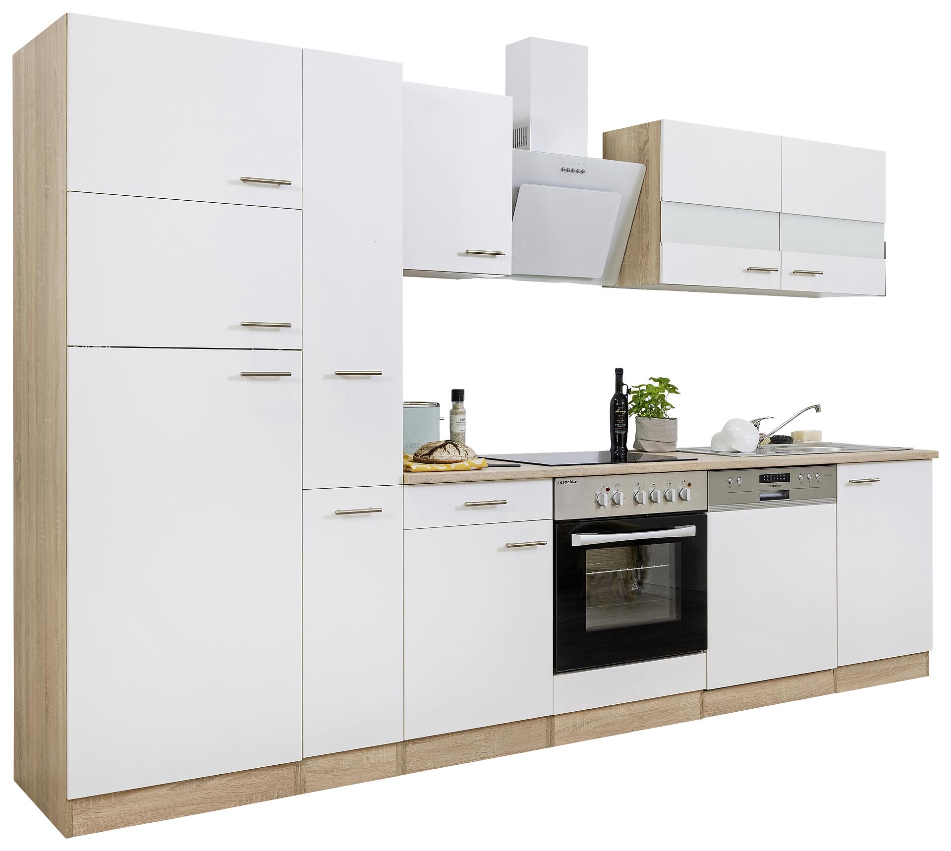 Respekta Küchenblock Economy weiß B/H/T: ca. 310x200x60 cm