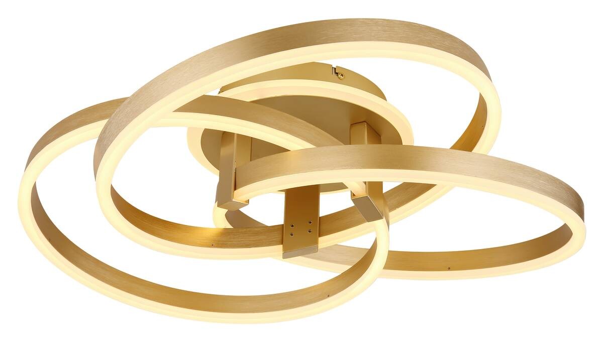 GLOBO Deckenleuchte gold Acryl Aluminium Metall B/H/T: ca. 57,5x20x60 cm 1 Brennstellen