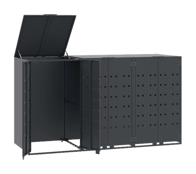 vidaXL Mülltonnenbox anthrazit B/H/T: ca. 207x117x79 cm