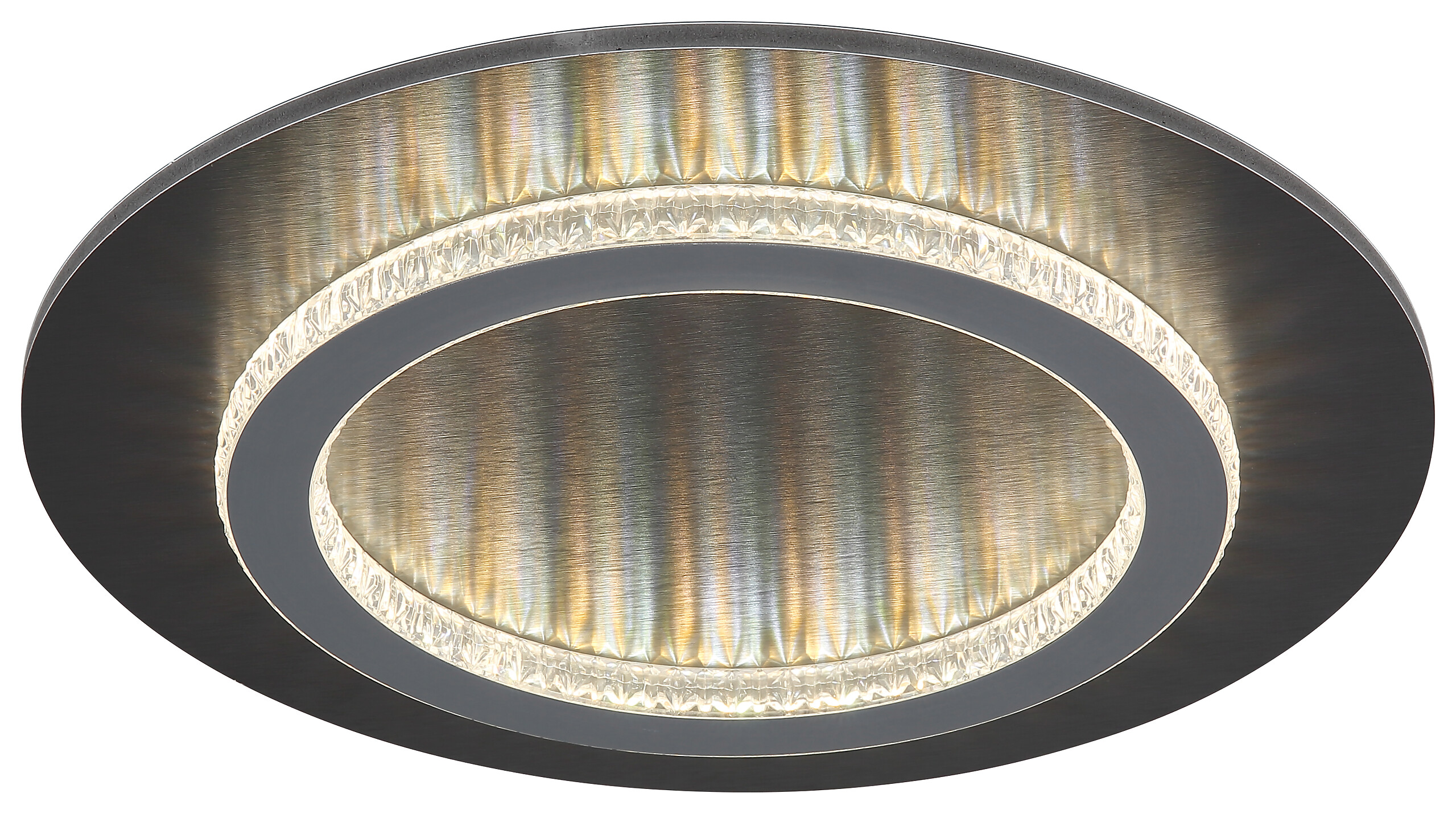 GLOBO LED-Deckenleuchte anthrazit hellgrau mattschwarz Kunststoff Metall H/D: ca. 5,5x35 cm 1 Brennstellen