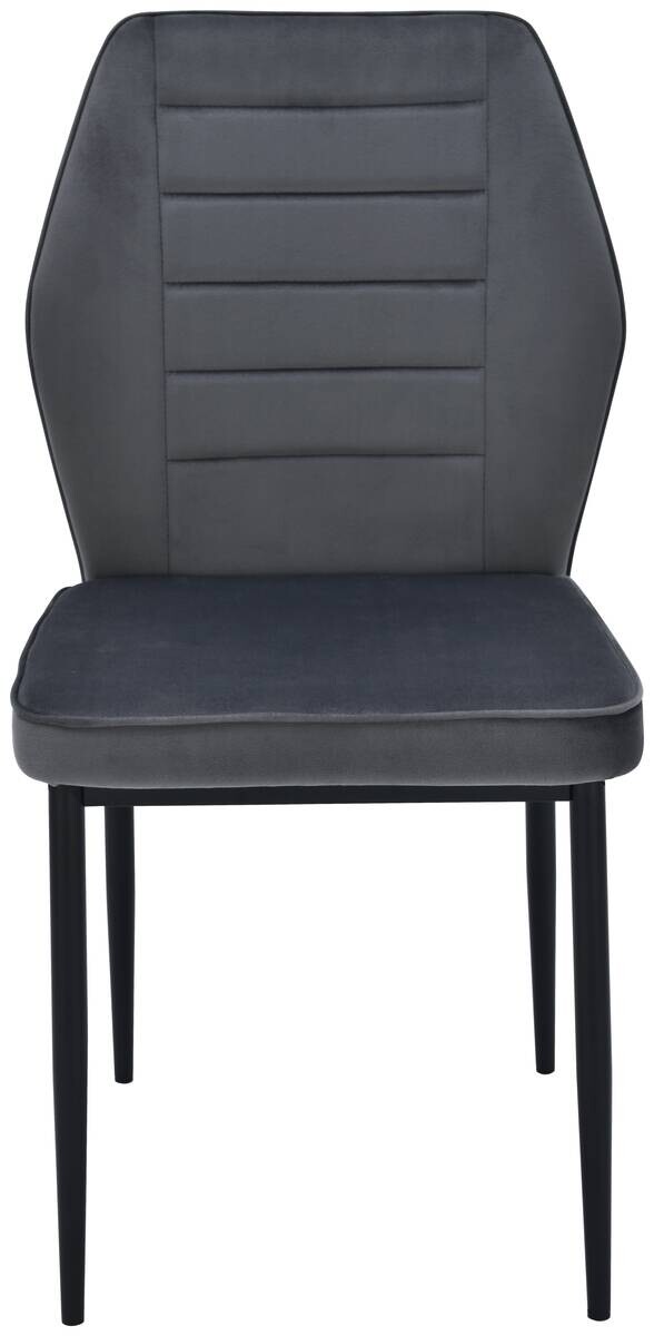 Stuhl Jimmy dunkelgrau Samtoptik B/H/T: ca. 42x87,5x57 cm