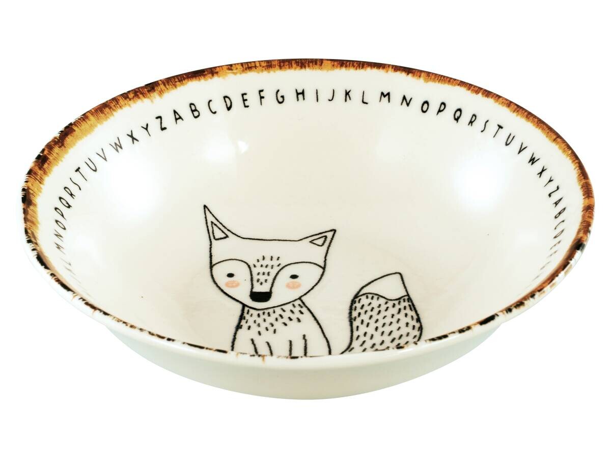 CreaTable Mehrzweckschalen Freunde des Waldes braun Steinzeug D: ca. 18,6 cm