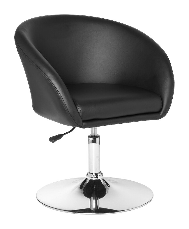 Drehstuhl schwarz Kunstleder Metall