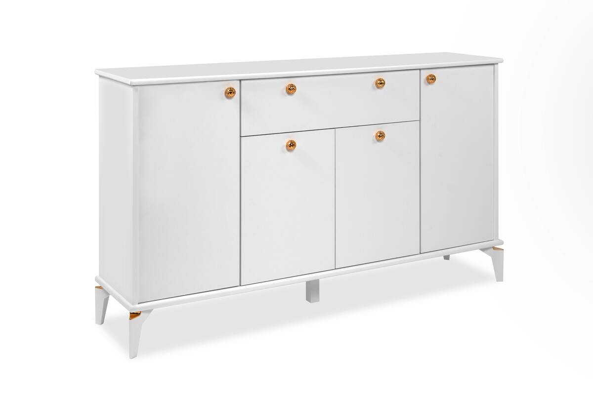 Sideboard Izmir weiß Kupfer B/H/T: ca. 158x90x36 cm