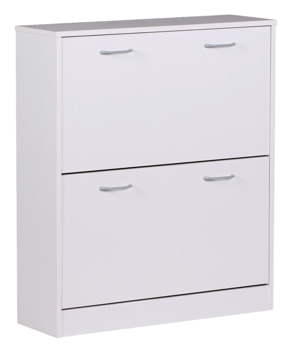 Schuhschrank weiß grau B/H/T: ca. 75x87x24 cm