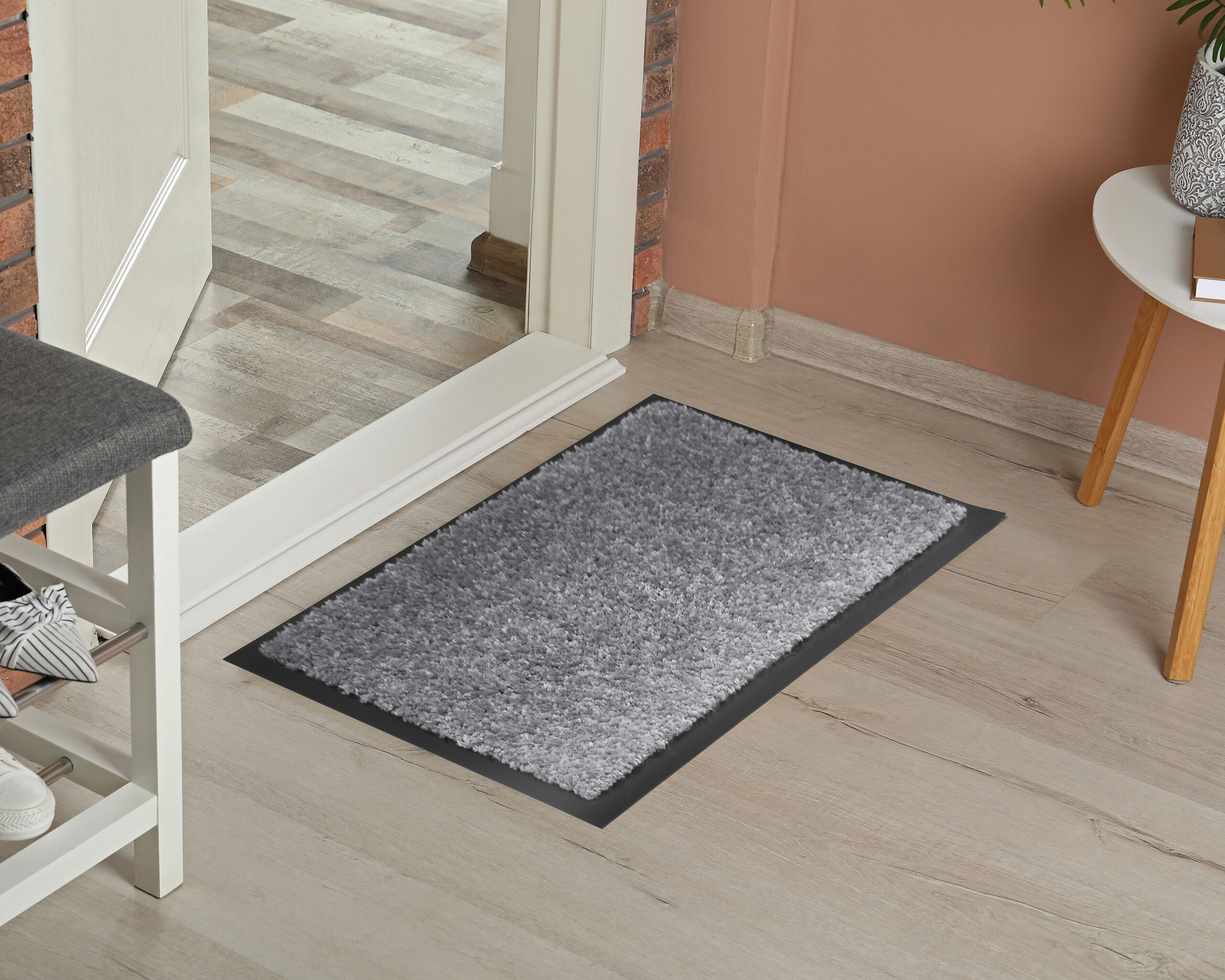Schmutzfangmatte Teddy Silbergrau B/L: ca. 60x80 cm Schmutzfangmatte Teddy Silbergrau B/L: ca. 60x80 cm