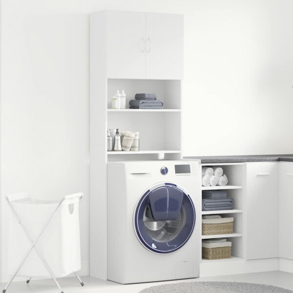vidaXL Waschmaschinenschrank weiß B/H/T: ca. 64x190x24 cm
