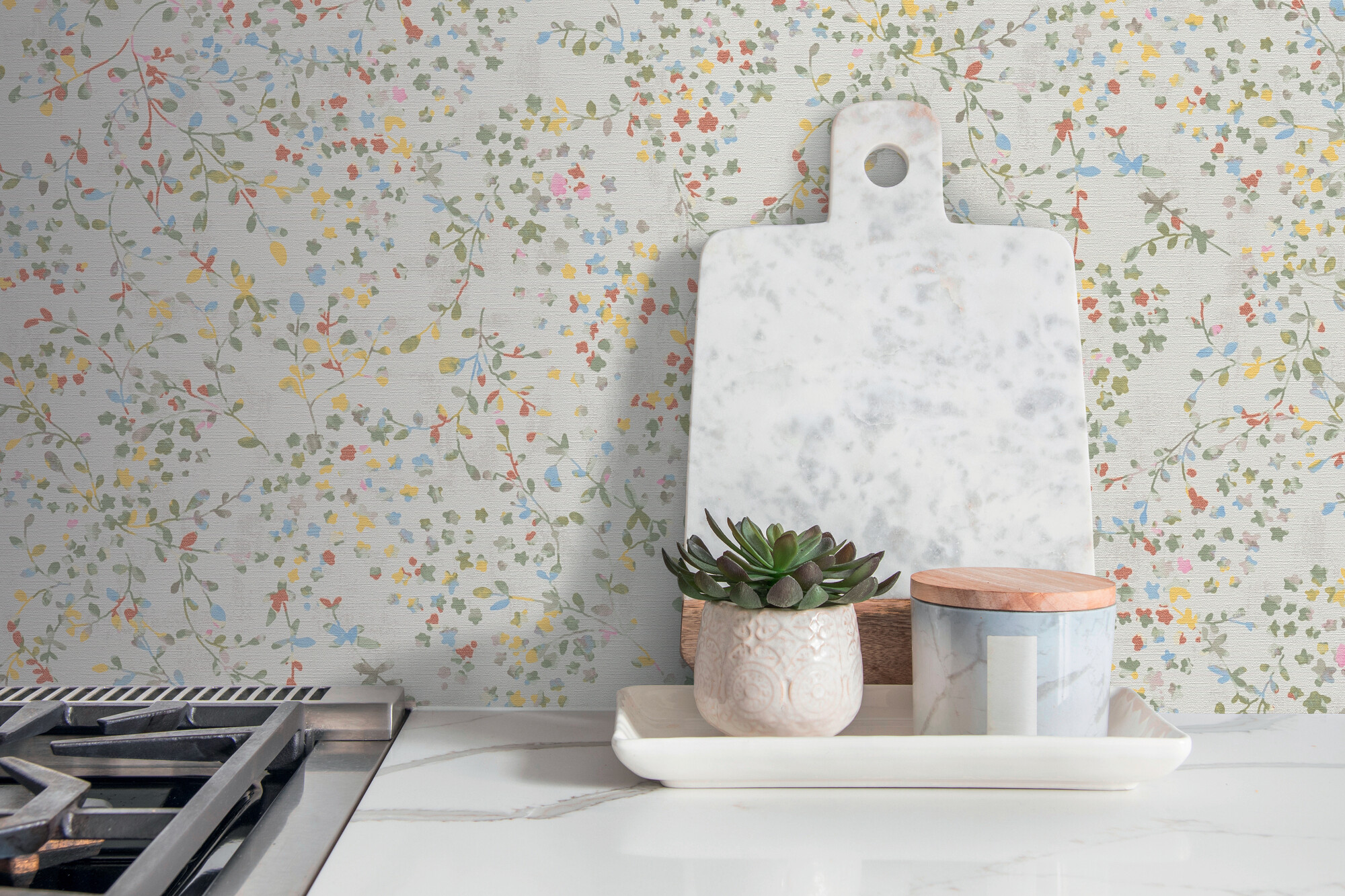 A.S.Creation Vliestapete grün creme B/H/D: ca. 53x1005x8,1 cm